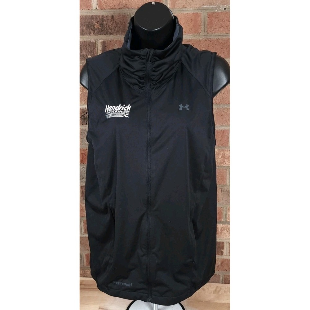 Under Armour Hendrick Motorsports Black Full Zip‎ Womens M NASCAR Vest Jacket